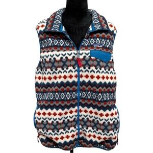 Patagonia Lightweight Synchilla Full Zip Snap T Vest Mens Size L.